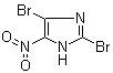 structure of CAS# 6154-30-9, 2,4-Dibromo-5-nitroimidazole;2,5-Dibromo-4-nitroimidazole; NSC 222400