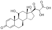结构式 CAS# 61549-70-0, 泼尼松龙-21-羧酸