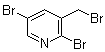 2,5-Dibromo-3-(bromomethyl)pyridine molecular structure (CAS 61686-65-5)