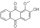 structure of CAS# 6170-06-5, Alizarin 1-methyl ether;2-Hydroxy-1-methoxy-9,10-anthracenedione; 1-Methoxy-2-hydroxyanthraquinone; 2-Hydroxy-1-methoxyanthraquinone