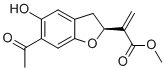 (2S)-6-Acetyl-2,3-dihydro-5-hydroxy-alpha-methylene-2-benzofuranacetic acid methyl ester molecular structure (CAS 617722-56-2)