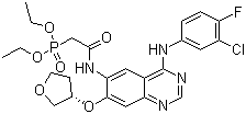 结构式 CAS# 618061-76-0, P-[2-[[4-[(3-氯-4-氟苯基)氨基]-7-[[(3S)-四氢-3-呋喃基]氧基-6-喹唑啉基]氨基]-2-氧代乙基]膦酸二乙酯