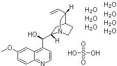 structure of CAS# 6183-68-2, Quinine sulfate heptahydrate