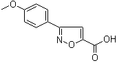 结构式 CAS# 618383-47-4, 3-(4-甲氧基苯基)异恶唑-5-羧酸