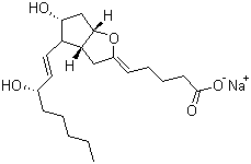 structure of CAS# 61849-14-7, Prostacyclin sodium salt;Sodium (5Z,13E,15S)-6,9a-epoxy-11a,15-dihydroxyprosta-5,13-dien-1-oate