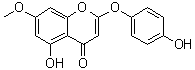 structure of CAS# 61854-37-3, 5-Hydroxy-2-(4-hydroxyphenoxy)-7-methoxy-4H-1-benzopyran-4-one