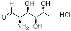 6-脱氧-D-葡萄糖胺盐酸盐分子结构 (CAS 6189-58-8)