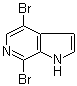 structure of CAS# 619331-71-4, 4,7-Dibromo-1H-pyrrolo[2,3-c]pyridine