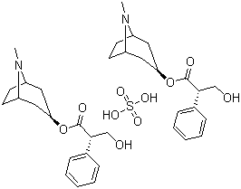 Hyoscyamine sulphate molecular structure (CAS 620-61-1)