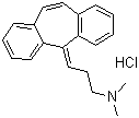 结构式 CAS# 6202-23-9, 盐酸环苯扎林; 5-(3-二甲氨基丙烯)二苯并[a,e]环庚三烯盐酸盐
