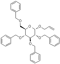 2-Propenyl 2,3,4,6-tetrakis-O-(phenylmethyl)-alpha-D-glucopyranoside molecular structure (CAS 6207-45-0)