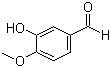 structure of CAS# 621-59-0, Isovanillin;3-Hydroxy-4-methoxybenzaldehyde