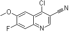 structure of CAS# 622369-40-8, 4-Chloro-7-fluoro-6-methoxy-3-quinolinecarbonitrile