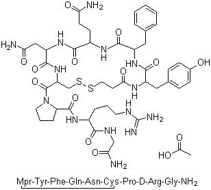 Desmopressin acetate molecular structure (CAS 62288-83-9)