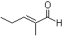 结构式 CAS# 623-36-9, 2-甲基-2-戊烯醛