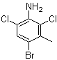 structure of CAS# 62406-68-2, 4-Bromo-2,6-dichloro-3-methylaniline;4-Bromo-2,6-dichloro-m-toluidine