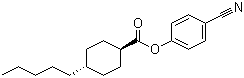 4-Cyanophenyl trans-4-pentylcyclohexanecarboxylate molecular structure (CAS 62439-35-4)