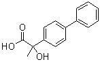 alpha-Hydroxy-alpha-methyl-1,1'-biphenyl-4-acetic acid molecular structure (CAS 6244-54-8)