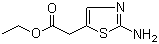 Ethyl 2-(2-aminothiazol-5-yl)acetate molecular structure (CAS 62557-32-8)