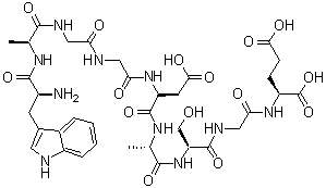 structure of CAS# 62568-57-4, Emideltide;DSIP nonapeptide; L-Tryptophyl-L-alanylglycylglycyl-L-alpha-aspartyl-L-alanyl-L-serylglycyl-L-glutamic acid