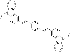 3,3'-(1,4-Phenylenedi-2,1-ethenediyl)bis(9-ethyl-9H-carbazole) molecular structure (CAS 62608-15-5)