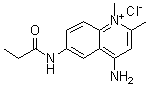 4-Amino-1,2-dimethyl-6-[(1-oxopropyl)amino]quinolinium chloride molecular structure (CAS 6269-76-7)