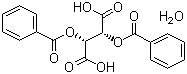 structure of CAS# 62708-56-9, (-)-Dibenzoyl-L-tartaric acid monohydrate;(-)-O,O'-Dibenzoyl-L-tartaric acid monohydrate