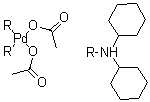 Bis(dicyclohexylamino)palladium diacetate molecular structure (CAS 628339-96-8)