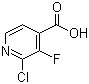2-Chloro-3-fluoropyridine-4-carboxylic acid molecular structure (CAS 628691-93-0)