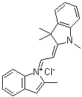 1-[2-(1,3-Dihydro-1,3,3-trimethyl-2H-indol-2-ylidene)ethylidene]-2-methyl-1H-indolium chloride molecular structure (CAS 6291-25-4)