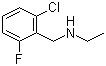 structure of CAS# 62924-59-8, 2-Chloro-N-ethyl-6-fluorobenzenemethanamine