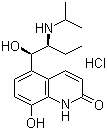 structure of CAS# 62929-91-3, Procaterol hydrochloride;rel-8-Hydroxy-5-[(1R,2S)-1-hydroxy-2-[(1-methylethyl)amino]butyl]-2(1H)quinolinone hydrochloride