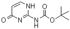 structure of CAS# 629645-53-0, (1,4-Dihydro-4-oxo-2-pyrimidinyl)carbamic acid 1,1-dimethylethyl ester