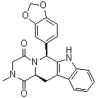 (6S,12aS)-6-(1,3-苯并二氧杂环戊烯-5-基)-2,3,6,7,12,12a-六氢-2-甲基吡嗪并[1',2':1,6]吡啶并[3,4-b]吲哚-1,4-二酮分子结构 (CAS 629652-72-8)