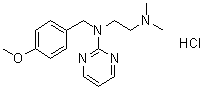 Thonzylamine hydrochloride molecular structure (CAS 63-56-9)