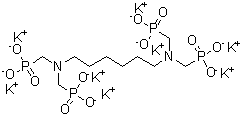 [1,6-hexanediylbis[nitrilobis(methylene)]]tetrakis-Phosphinic acid] octapotassium salt molecular structure (CAS 63069-27-2)
