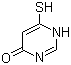structure of CAS# 6311-83-7, 6-Mercapto-4(1H)-pyrimidinone