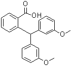 2-[Bis(3-methoxyphenyl)methyl]benzoic acid molecular structure (CAS 6315-41-9)