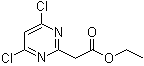 结构式 CAS# 63155-10-2, 4,6-二氯-2-嘧啶乙酸乙酯