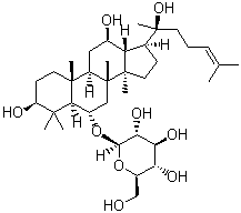 结构式 CAS# 63223-86-9, 人参皂甙 Rh1