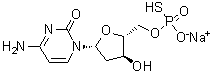2'-Deoxycytidine 5'-(dihydrogen phosphorothioate) monosodium salt molecular structure (CAS 63225-09-2)