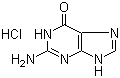 structure of CAS# 635-39-2, Guanine hydrochloride;2-Amino-1,7-dihydro-6H-purin-6-one monohydrochloride
