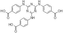 结构式 CAS# 63557-10-8, 2,4,6-三[(对羧基苯基)氨基]-1,3,5-三嗪