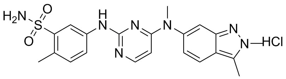 盐酸帕唑帕尼分子结构 (CAS 635702-64-6)