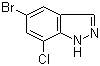 structure of CAS# 635712-44-6, 5-Bromo-7-chloro-1H-indazole