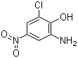 结构式 CAS# 6358-09-4, 2-氨基-6-氯-4-硝基苯酚