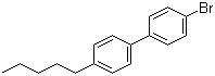 结构式 CAS# 63619-59-0, 4-溴-4'-戊基联苯; 对溴戊基联苯