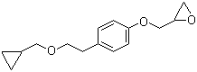 structure of CAS# 63659-17-6, [[4-[2-(Cyclopropylmethoxy)ethyl]phenoxy]methyl]oxirane
