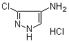 结构式 CAS# 63680-90-0, 3-氯-1H-吡唑-4-胺盐酸盐