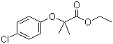 structure of CAS# 637-07-0, Clofibrate;Ethyl 2-(4-chlorophenoxy)-2-methylpropionate